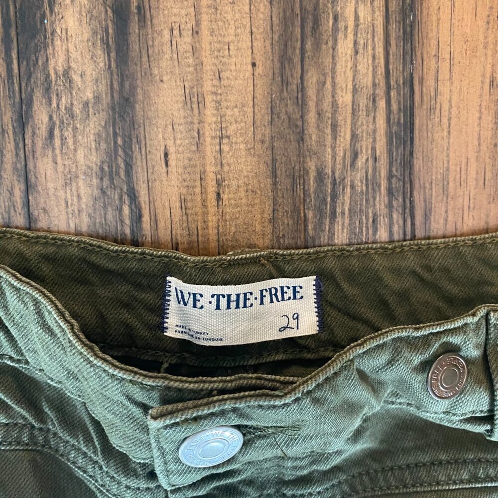 Free People We The Free Palmer Cuffed Jeans, Greenery, 29 - Picture 5 of 7